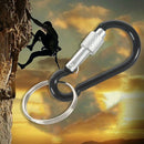 Tents Blocking Aluminum Alloy Snap Hook Ring Key Ring Black 2 Pcs J3L4