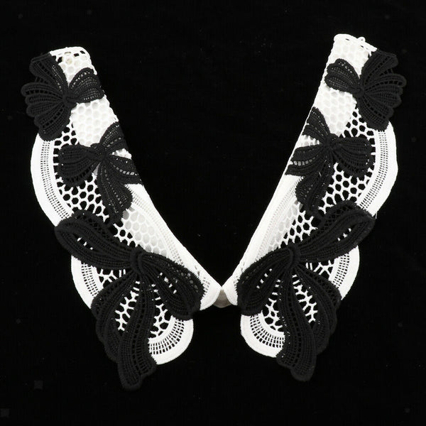 Women Bowknot Faux Collar Detachable Collar Decor Easy to Wear and Take off