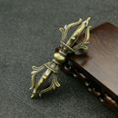 Nepal Workmanship Dorje Vajra Pestle Home Decor Bronze Antiqued Tibetan Buddhist