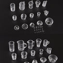 15pcs/Set Mini Transparent Drink Cups Dish Plate Tableware Miniatu HgTEUS