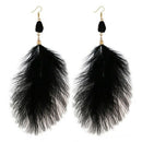 Fashion Statement Boho Tassel Earrings For Women Feather Earrings Fashion J