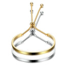 Stainless Steel Bangle Bracelets For Women Adjustable Stainless Steel Chain B8H8