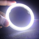1x 70mm 12V LED COB White Angel Eyes Ring Kit Fog driving DRL light Lamp New