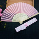 Bamboo Silk Hand Held Fan, Solid Fan with Gift Box, Bridal Chinese Bamboo c