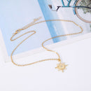 Elegant Rhinestone Star Statement Necklace Female Clavicle Chain Jewelry A