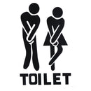Removable Bathroom Door Wall Stickers Man Woman Toilet Sign Paste A