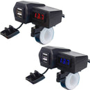12V  Motorcycle Fixed bracket Socket  Splitter Dual USB Charger Power Adapter