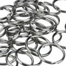 10 Pcs Stainless Steel Key Holder Split Rings Keyrings Keychain Keyfob 25mm