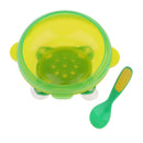 Children's Tableware Baby Suction Food Bowl Nursing Accessories Green