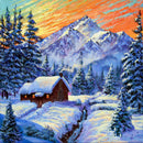 Snow House Rhinestone Mosaic Kit 5D DIY Full Drill Diamond Painting (B2343)