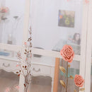 2 x 1M Jacinth Rose Tulle Voile Window Curtain Drape Panel Scraf Valance Sheer