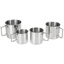 4Pcs Outdoor Portable Stainless Steel Cups Set Tableware Pot Water Cup Beer