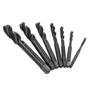 7pcs HSS 6542 Nitriding Coated M3-M12 Tap Thread Spiral Metric Screw Tap
