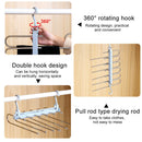 Non-Slip Multi 6 layer Hangers Blouse Coat Tops Trouser Holder Storage Rack UK