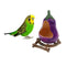Eggplant & Pumpkin Bowls Bird Small Parrot Pigeons Cage Stand Cup