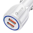 Motorcycle Car Refitted 5V 3.1A Dual USB Aperture Car Charger Light White New