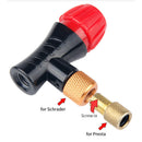Bicycle Air Pump Head Bicycle for Co2 Bottle Schrader Presta Valve Fast Inf