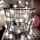 Outdoor 80 LED Snowflake String Light Christmas Party New Year Decor (10m)