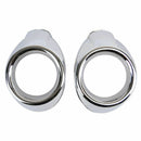 2Pc For 12-14 Ford Focus 3 Mk3 Chrome Front Fog Light Cover Trim Bezel Ring