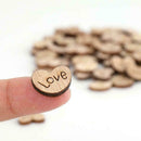 200Pcs Rustic Wooden Love Heart Wedding Table Scatter Wood Top Craft Decora U0X5