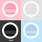 Fashion Selfie Light Portable LED Ring Light Fill for Smart Phone white I3S2