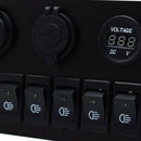 USB Charging ABS 12V 24V 6 Gang Rocker Switch Panel Dual USB Waterproof Cir