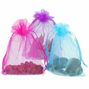 50 Pieces 4 by 6 Inch Organza Gift Bags Drawstring Jewelry Pouches Wedding