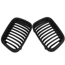 1 Pair Abs Front Replacement Matte Black Kidney Grille Grill For Bmw E46 3  P5H2