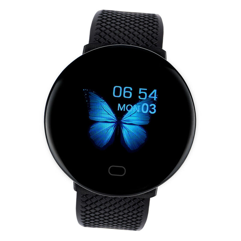 Smart Watch Fitness Tracker Heart Rate Monitor for Android iOS Black