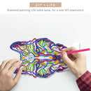 DIY Special Shaped Diamond Painting Wolf LED Light Cross Stitch Embroidery