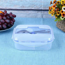 Microwave Picnic Lunch Box School Bento Food Container Storage Box with Spoon