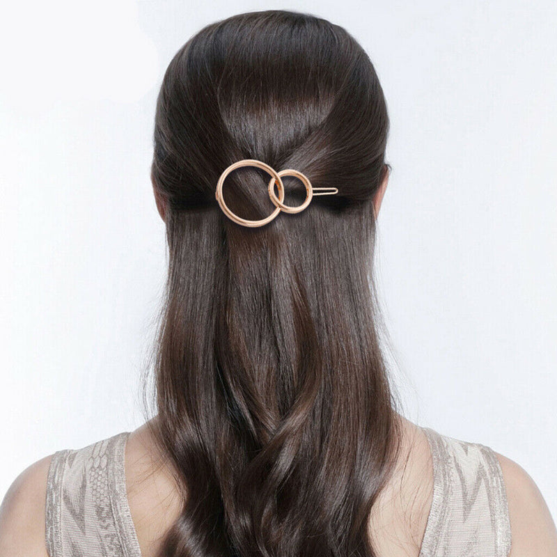 Hollow Round Geometric Metal Hair Clip Ponytail Holder Hair Accessories