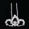 5pcs Wedding Party Delicate Mini Tiara Crystal Crown U-Shaped Hairpins