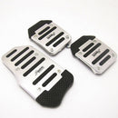 3pcs Car Non-slip Pedal Manual Accelerator Alloy Antiskid Foot Treadle Cover Pad