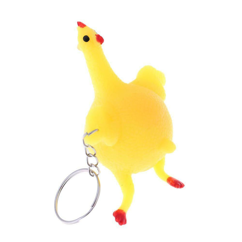 Vent Chicken Whole Egg Laying Hens Crowded Stress Ball Keychain Kids Toys A