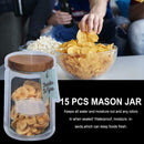 15Pcs Mason Jar Smell-proof Zipper Bags Airtight Reusable Food Saver Storage Bag