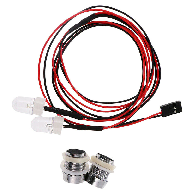 2 Red LED Lamp Set Red Night Light Headlamp Headlight for RC Traxxas HSP Redcat