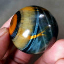 1x Natural Blue Tigers eye jasper quartz Sphere crystal ball rock Healing New