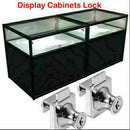 Zinc Alloy Lock Glass Display Cabinets Showcase For 5-8mm Double-open Door A1J4