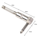 2Pieces 6.35 mm (1/4") Male Right Angle TS Audio Plug Connector Adapter