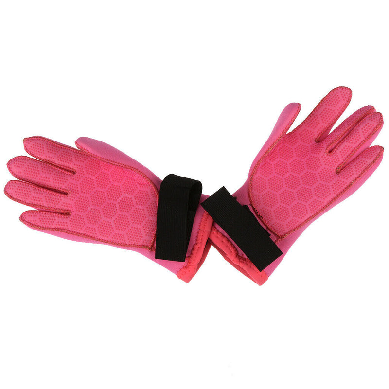 Children Kids 3mm Neoprene Scuba Diving Swimming Surf Wetsuit Gloves XL Pink
