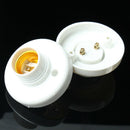 2 Pcs Wall Ceiling Light Lamp Bulb Holder Round E27 Screw Base Socket White KFG