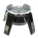 Black Solar Powered Jewelry Phone Watch 360 angle Rotating Display Stand Tu E7J9