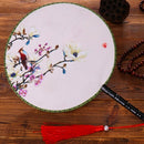 Women Fan Double-Sided Print Group Fan Ancient Classic Round Palace Dance F J9K5