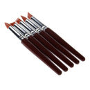 5x Silicone Rubber Shapers Clay Color Painting Brush Polymer Sculpting