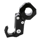 Aluminum Alloy Folding Hanger Hook Buckle For 22mm Handlebar Motorcycles Black