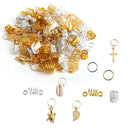 140Pcs/Set Braid Dreadlock Hair Jewelry Rings Clips Decoration Pendants