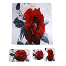 180 x 180Cm 4Pcs/Set Elegant Flowers Pattern Shower Curtain Mat Set Non Sli