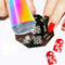 Transparent Silicone Nail Stamper Shining Holographic Head Nail Stamping Plate
