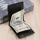 Men Leather Money Clip Wallet with Coin Pocket Zipper Purse with Card Slot